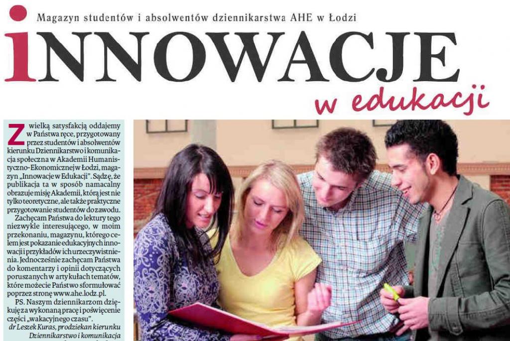 Zapraszamy do lektury magazynu „Innowacje w Edukacji”